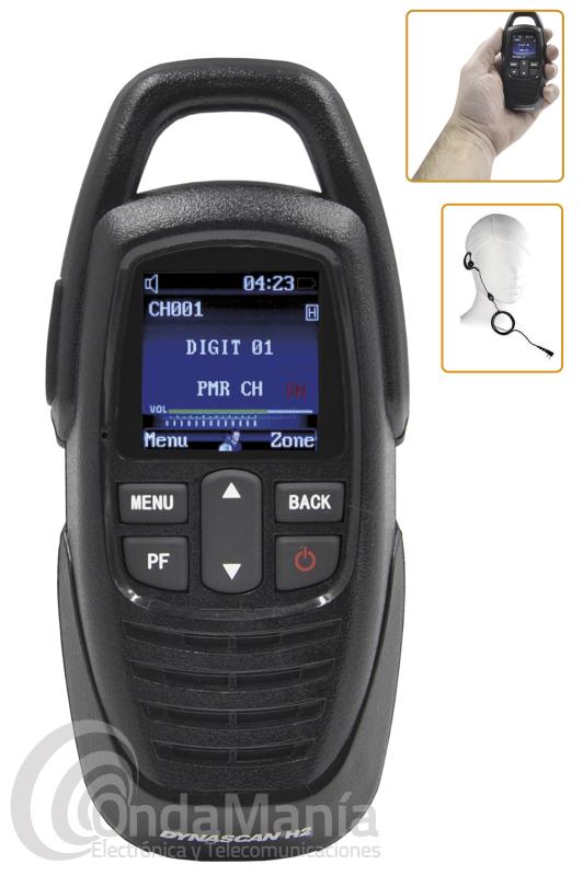 DYNASCAN H2 WALKIE TALKIE DE USO LIBRE PMR-446+FUNDA DE REGALO