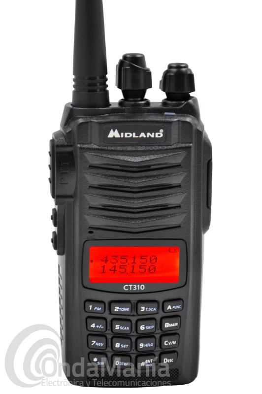 WALKIE TALKIE MIDLAND CT-310 DOBLE BANDA UHF-VHF CON DSP, RADIO FM Y 5W - OUTLET -