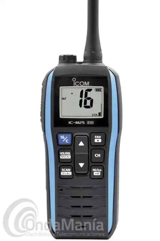 WALKIE TALKIE ICOM IC-M25EURO EVO BLUE WALKIE TALKIE VHF MARINA COLOR AZUL