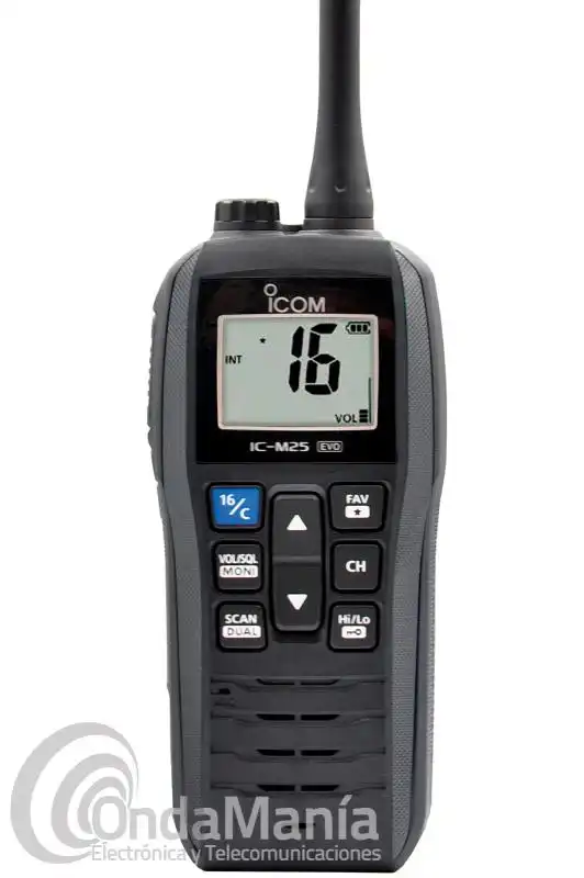 WALKIE TALKIE ICOM IC-M25EURO EVO BLACK WALKIE TALKIE VHF MARINA COLOR NEGRO