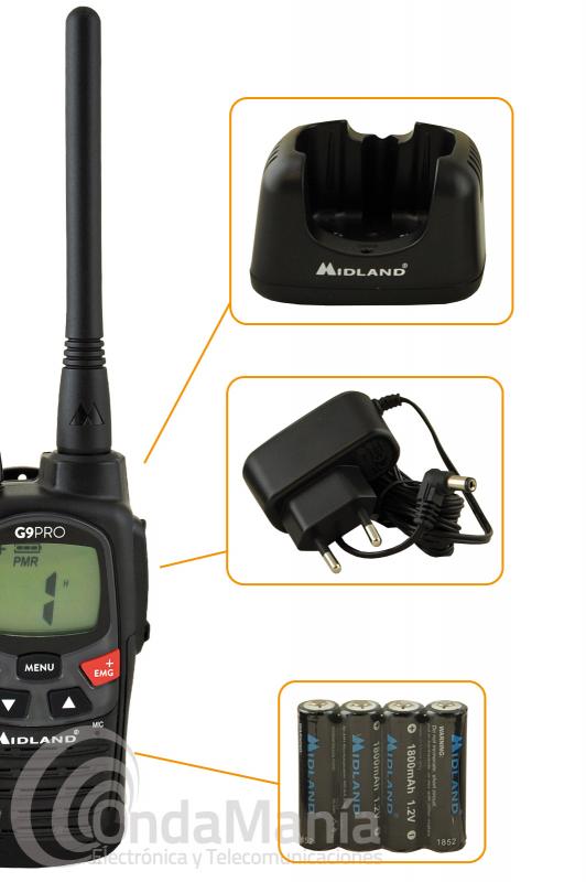 OREILLETTE MIDLAND NOIRE G9/G9 PRO - Accessoires de talkies walkies  (11176290)