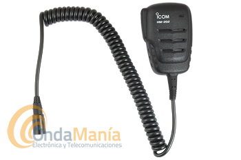 ICOM HM-202 MICROFONO ALTAVOZ COMPACTO DE MANO CON ESTANDAR IPX7