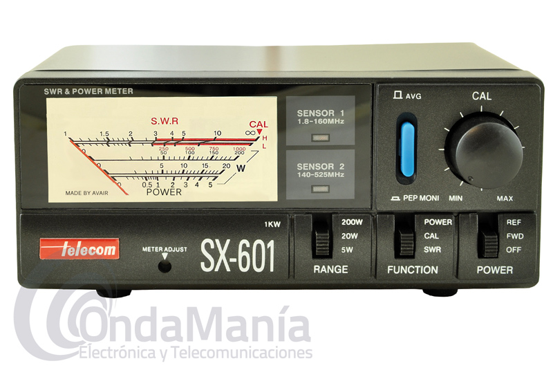 TELECOM SX-601 MEDIDOR DE ROE Y POTENCIA DE 1,8 A 160 MHZ Y DE 140 A 525 MHZ. - Medidor de ROE (estacionarias) y Watimetro para HF, VHF y UHF de 1.8 - 160 Mhz, 140 - 525 Mhz.