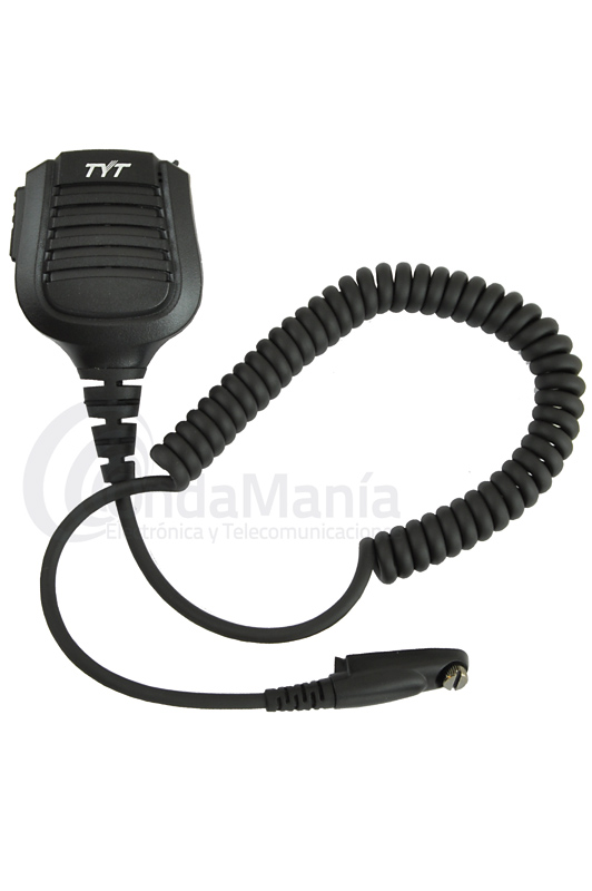 TYT MD-MIA207 MICROFONO ALTAVOZ CON TOMA DE AURICULAR IP57 PARA TYT MD2017 - Micrófono altavoz con norma IP-57 y toma de auricular compatible con los TYT MD-2017 y MD-2017GPS