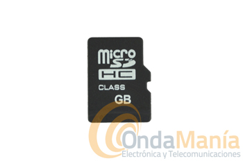 TARJETA MICRO-SD - Tarjetas de memoria Micro-SD con diferentes capacidades, 4GB, 8GB, 16GB,... para mini-cámaras, cámaras de fotos, teléfonos,...