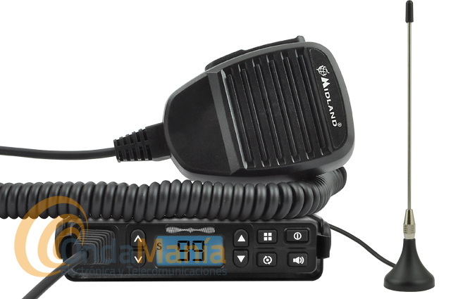 Pc de plomo y software Radio Midland GB1 PMR446 Uhf móvil con antena magnética