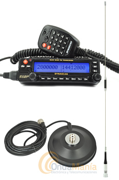 PACK DYNASCAN 950+BASE MAGNETICA+ANTENA DIAMOND SG M510+CONECTOR N-PL - 950P Pack SG-M510 compuesto de una emisora con 4 bandas Dynascan 950P con una antena Diamond Original SG-M510, una base magnética BA-31 y un adaptador N-PL