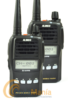 PAREJA DE ALINCO DJ-A446 PMR446 DE USO LIBRE CON RADIO FM