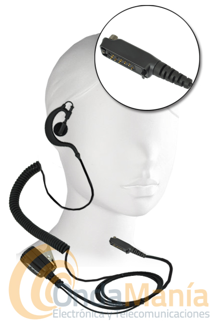 NAUZER PIN-29-SP3 MICRO-AURICULAR PARA SEPURA - Micro auricular pinganillo de alta calidad para Sepura STP-800/8000/8100/8200/9000/9100/9200/...
