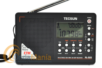 TECSUN PL-505 RECEPTOR FM ESTEREO, SW, MW, LW CON DEMODULACION DIGITAL DSP
