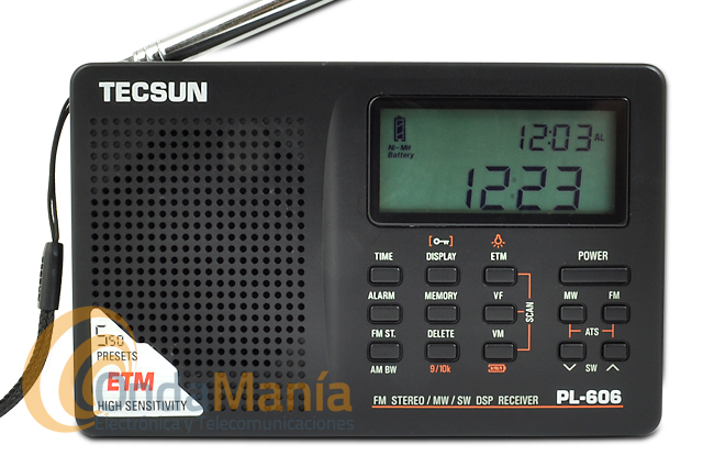Radio multibanda TECSUN S-8800 con AM, FM, LW, SW y SSB banda LATERAL